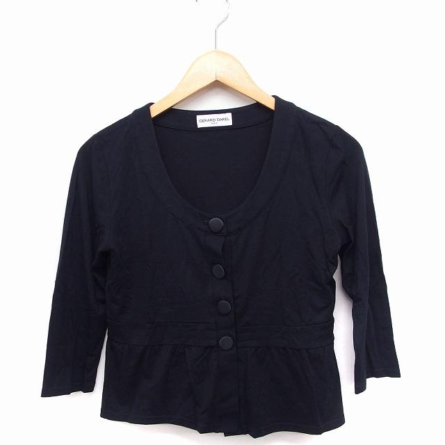 ジェラールダレル GERARD DAREL カーディガン Uネック 七分袖 ペプラム 