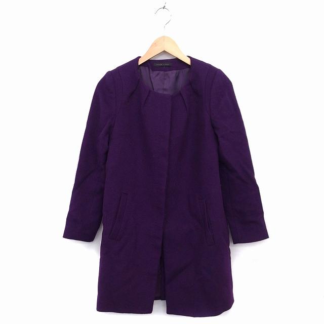 LITTLEBIG ダークパープル ウール ロングコート ウールビーバー ロングコート(コート)｜TO BE CHIC(トゥー ビー