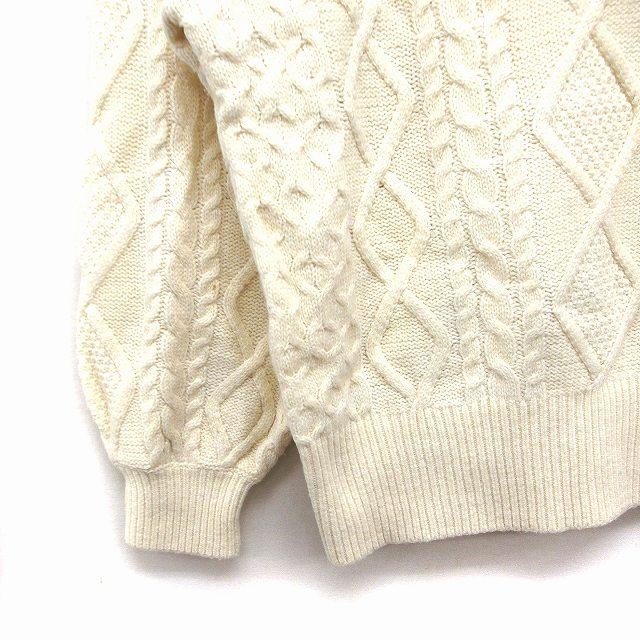 バビロン BABYLONE ニット セーター アラン模様 丸首 長袖 38 オフ  