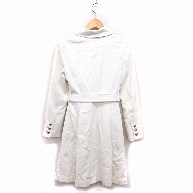 VICKY ホワイト ウールコート ダブルブレスト Mアンゴラ　ビッキー金ボタン VICKY ホワイト ウールコート ダブルブレスト Mアンゴラ ビッキー金