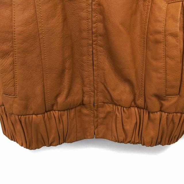 ビーティングハート　ノーカラー ブルゾン　ジャンバー　キャメルブラウン　美品 ビーティングハート ノーカラー ブルゾン ジャンバー キャメル