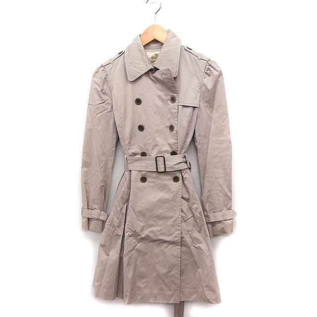 ネイヴ Nave トレンチコート アウター ダブル ミドル丈 無地 綿 2