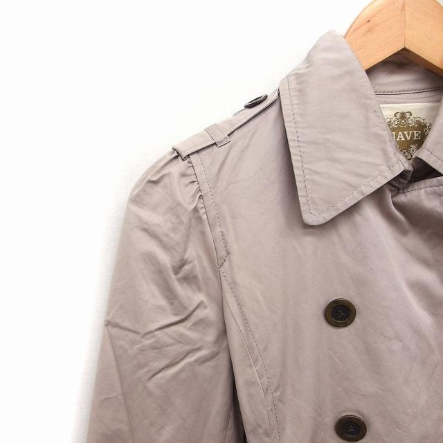 ネイヴ Nave トレンチコート アウター ダブル ミドル丈 無地 綿 2