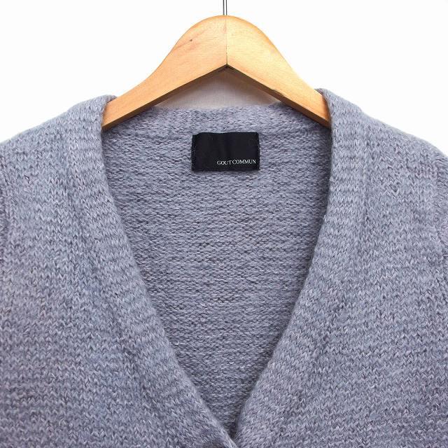 グーコミューン gout commun ニット カーディガン 長袖 Vネック 総柄  