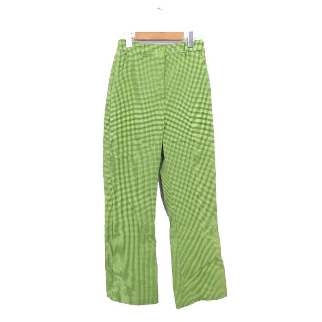 パンツ gadid anoniem NED / GREEN CHECK niko and… ニコアンド Niko and.. パンツ ストレート ジップ