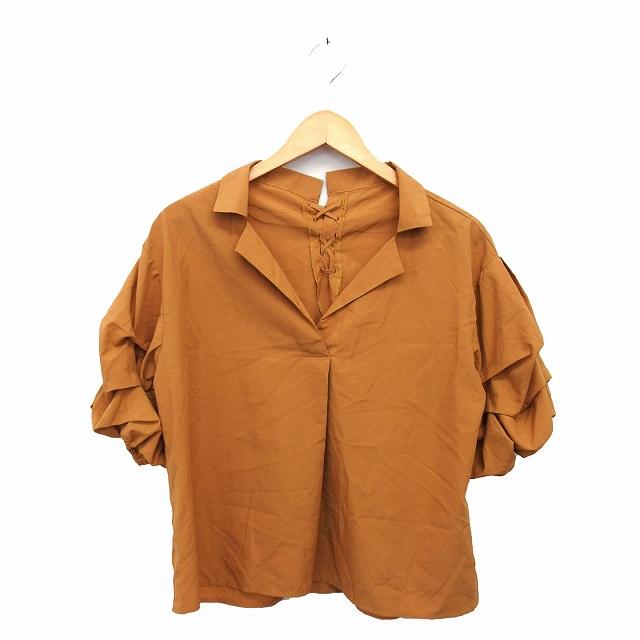 オリーブデオリーブ OLIVE des シャツ ブラウス オープンカラー 透け感 