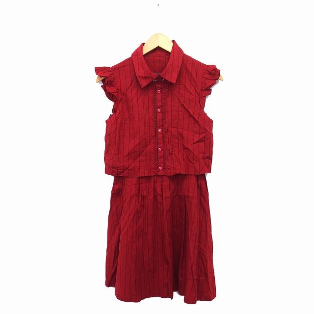 レストローズ L'EST ROSE ワンピース フレア ひざ丈 セパレート風