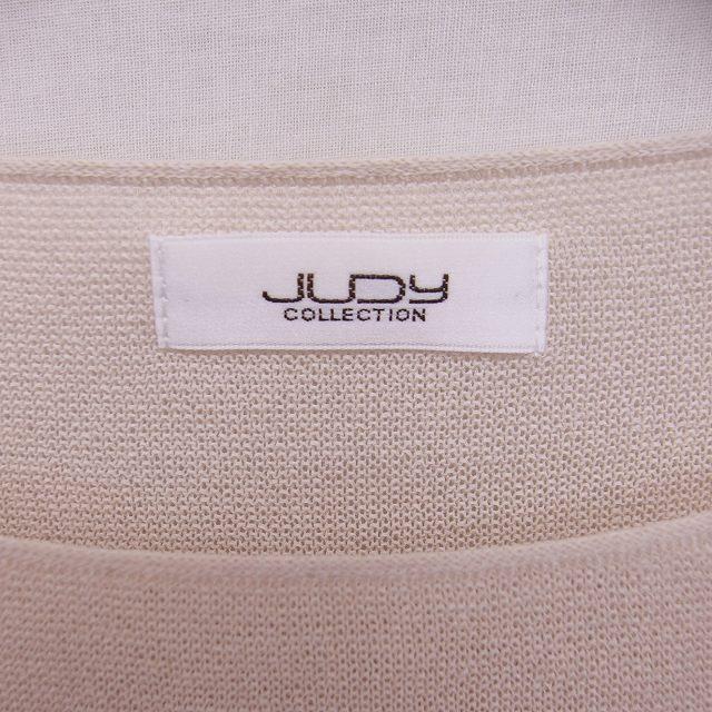 ジュディコレクション judy collection カットソー サマーニット ボーダー ドルマンスリーブ 五分袖 F ベージュ レッド｜vectorpremium｜03