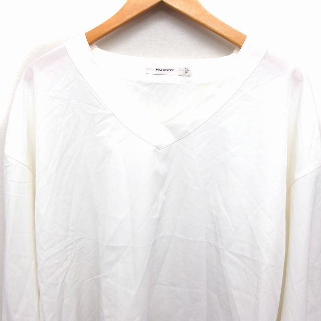 MOUSSY（マウジー） moussy Vネック シャツ ブラウス 長袖 無地