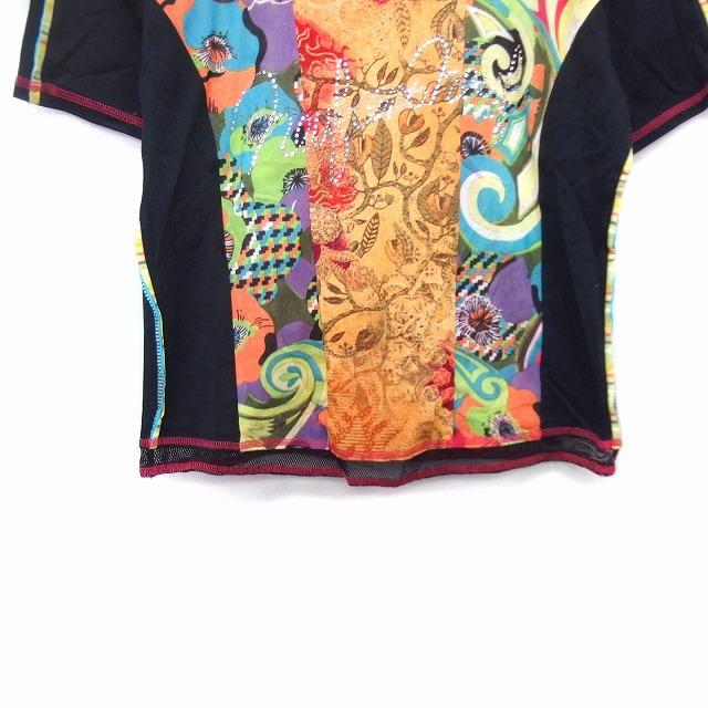 クールカレアン neuf cent neuf カットソー Tシャツ 半袖 Vネック 総柄 