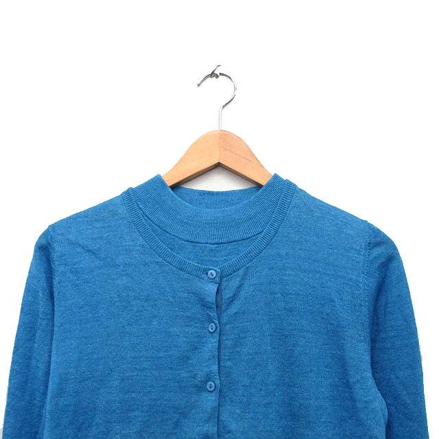 最新のデザイン MACPHEE tomorrowland 麻カーディガン ブルー