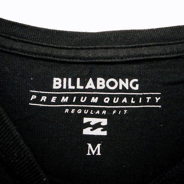 ビラボン BILLABONG Tシャツ カットソー ロゴ プリント 切替リブ 半袖 丸首 コットン 綿 M ブラック 黒 /HT1 メンズ｜vectorpremium｜03