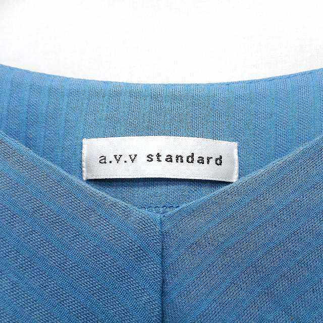 アー・ヴェ・ヴェスタンダード ミッシェルクラン a.v.v standard カットソー Tシャツ ストライプ タック 半袖 Vネック XL /HT4 レディース｜vectorpremium｜03