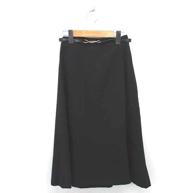 美品　ロエベ　黒いフレアスカート ひざ丈 レザー紐　y16 ROPE' PICNIC（ロペ ピクニック） ROPE Picnic フレア スカート ロング