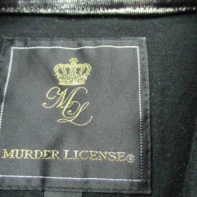マーダーライセンス Murder License ポロシャツ 半袖 コットン ワンポイント 44 ブラック 黒 /KT20 メンズ｜vectorpremium｜03