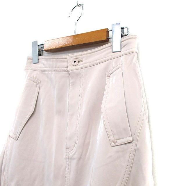 LeLe様 マトラッセスカート ココボタン フレア シルク ベージュ 40