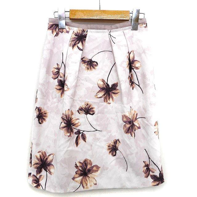 Apuweiser-riche アプワイザーリッシェ 台形 スカート ミニ 膝上 花柄  