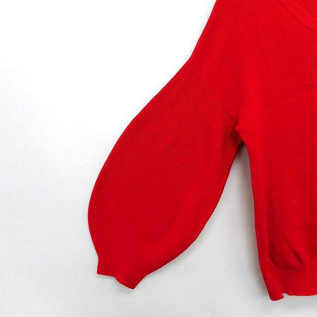 dazzlin（ダズリン） セーター ニット バラ刺繍 切替リブ ボリューム袖