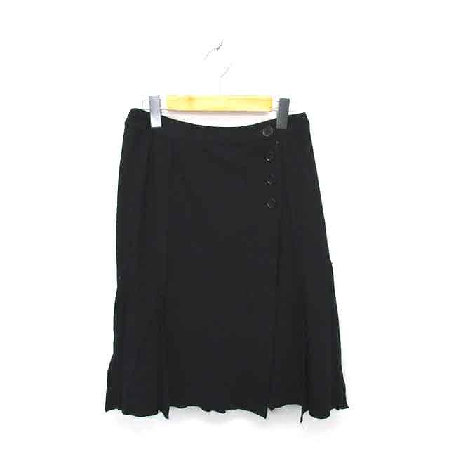 ソニアリキエル SONIA RYKIEL ラップ 巻き スカート ひざ丈 厚手  