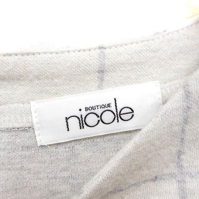 ブティックニコル boutique NICOLE チェック柄 ワンピース 長袖 ひざ丈 