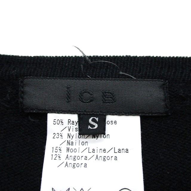 【タグ付あり】ICB Vネック カーディガン ブラック 長袖 秋冬　 S〜L相当 タグ付あり】ICB Vネック カーディガン ブラック 長袖 秋冬 S〜L相当
