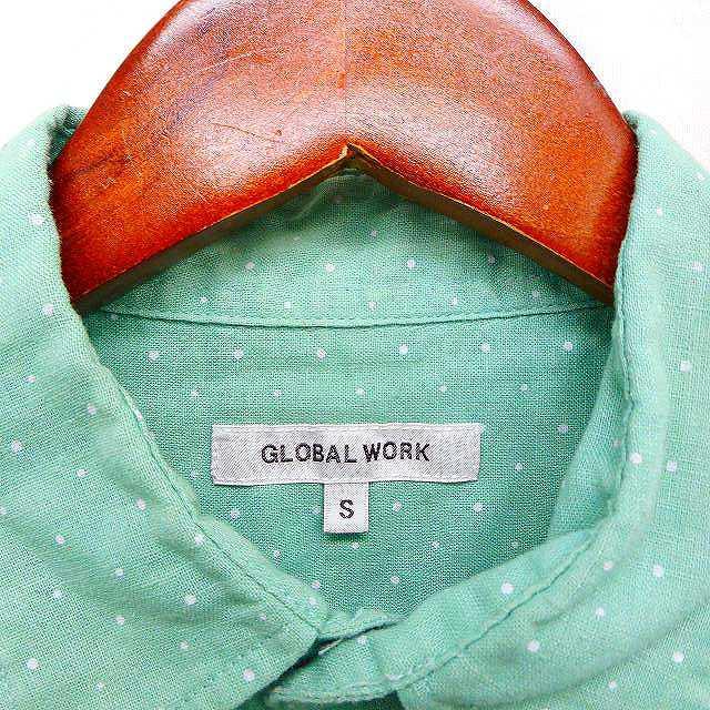 GLOBAL WORK グローバルワーク ドット柄 シャツ ブラウス 七分袖 GLOBAL WORK グローバルワーク ドット柄 シャツ ブラウス 七分袖