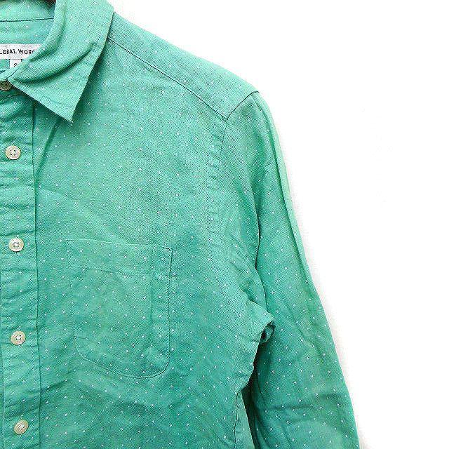 GLOBAL WORK グローバルワーク ドット柄 シャツ ブラウス 七分袖 GLOBAL WORK グローバルワーク ドット柄 シャツ ブラウス 七分袖