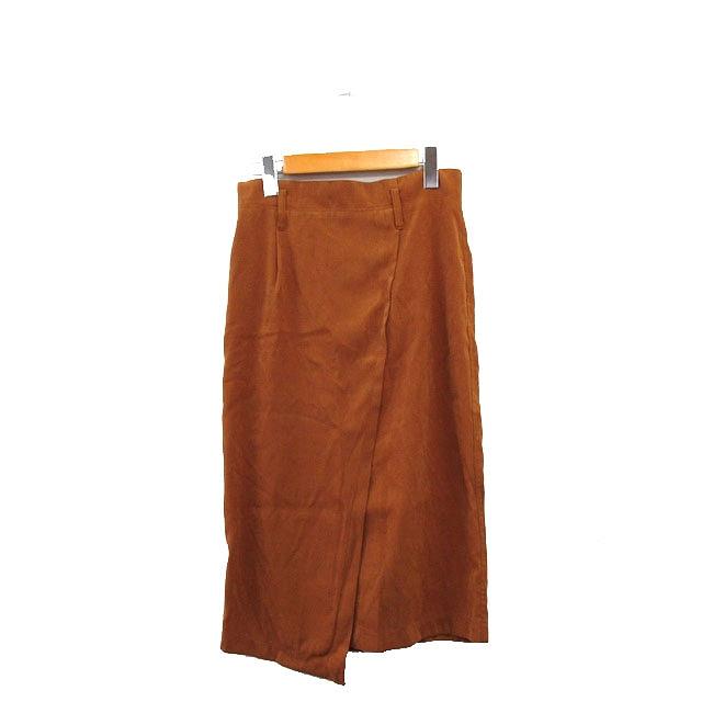 ドゥドゥ DOUDOU ラップスカート ロング シンプル 38 ライトブラウン 