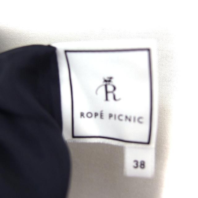 ロペピクニック ROPE Picnic BIG花柄 フレア ワンピース 半袖 ひざ丈 38 ネイビー 紺 /FT36 レディース｜vectorpremium｜03