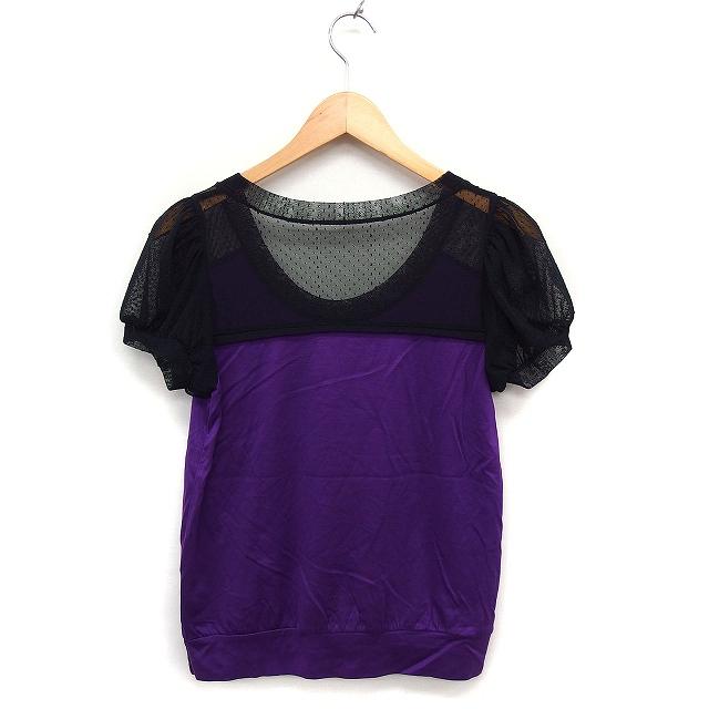 ジーヴィージーヴィー G.V.G.V 切替 ドット チュール カットソー T 
