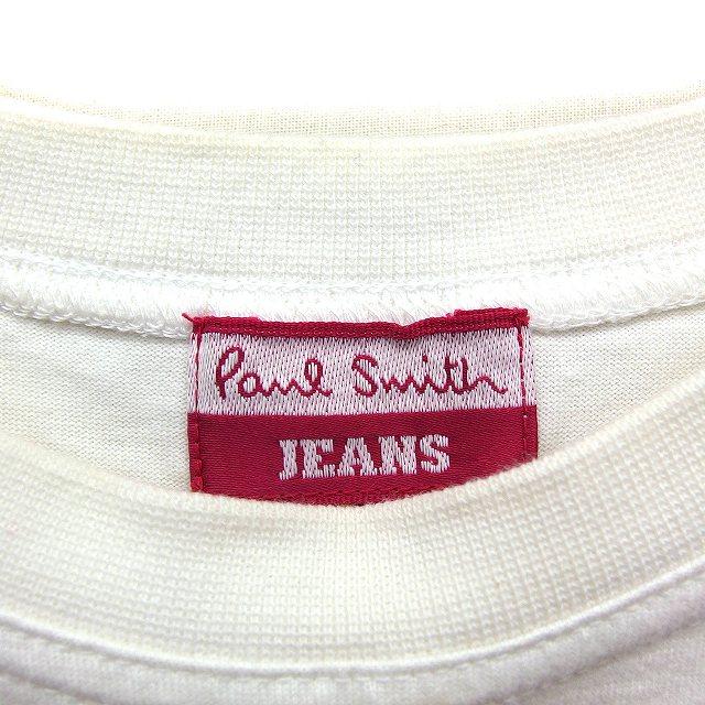 ポールスミスジーンズ Paul Smith JEANS 国内正規品 プリント Tシャツ カットソー 半袖 丸首 コットン 綿 M オフホワイト /FT39 レディース｜vectorpremium｜03