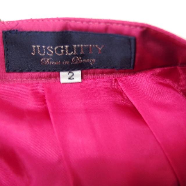 ジャスグリッティー JUSGLITTY タック フレア スカート ミディ丈 無地