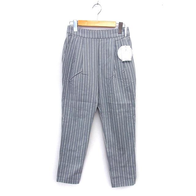 未使用品 ザショップティーケー THE SHOP TK タグ付き イージーパンツ テーパード 裏起毛 ストライプ タック ゆったり M グレー :  ブランド古着販売のベクトル - 通販 - Yahoo!ショッピング ザショップティーケー THE SHOP TK イージー タック テーパードパンツ