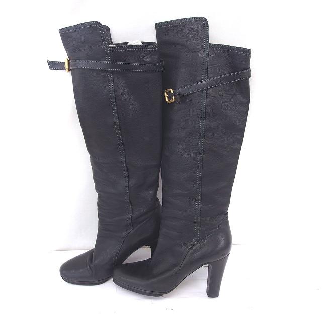 Chloe（クロエ） ロングブーツ ブーツ ベルト装飾 アーモンドトゥ 38