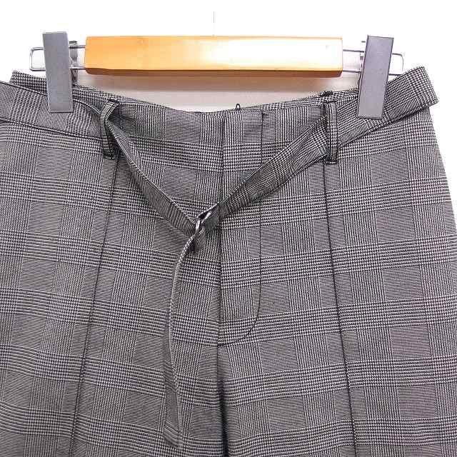 ミラオーウェン Mila Owen グレンチェック テーパード パンツ ベルト