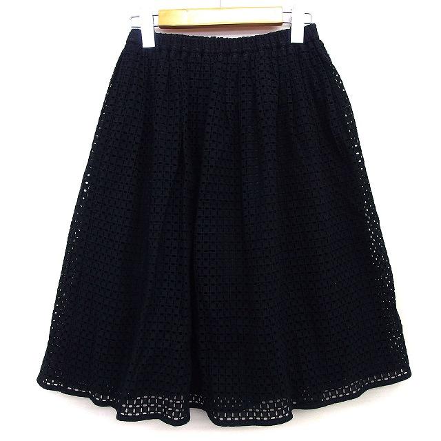 新品【Aveniretoile】アベニールエトワール　フレアスカート　ロング　黒 アベニールエトワール Aveniretoile フレア スカート ロング レース