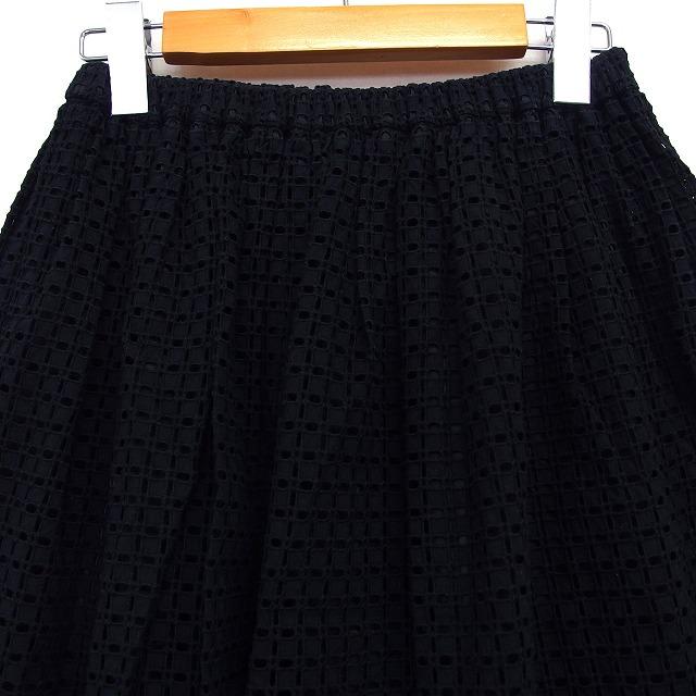 新品【Aveniretoile】アベニールエトワール　フレアスカート　ロング　黒 アベニールエトワール Aveniretoile フレア スカート ロング レース