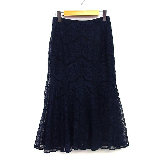 カルヴェン CARVEN マーメイドスカート レース ロング ミモレ丈 花柄 