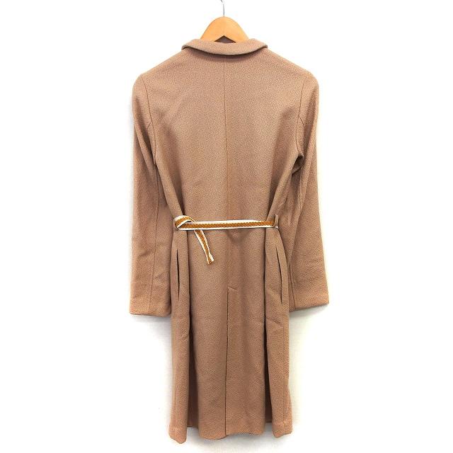 サベナ Sabena ニット コート ロング シンプル ベルト ピンバッチ 