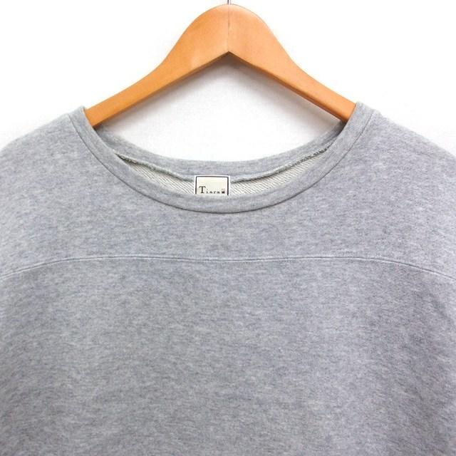 ティアラ Tiara 裾ティアード スウェット カットソー Tシャツ 五分袖