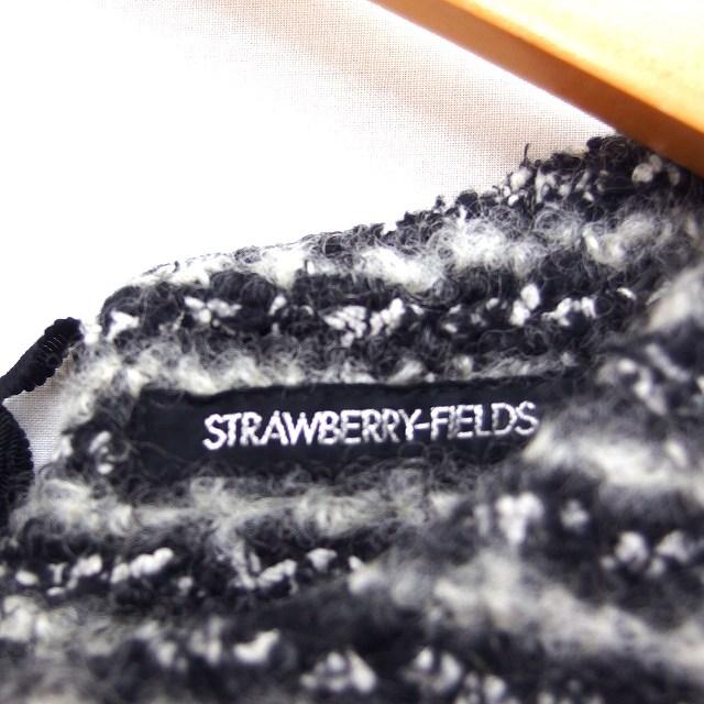ストロベリーフィールズ STRAWBERRY-FIELDS 切替 ワンピース 長袖 ひざ