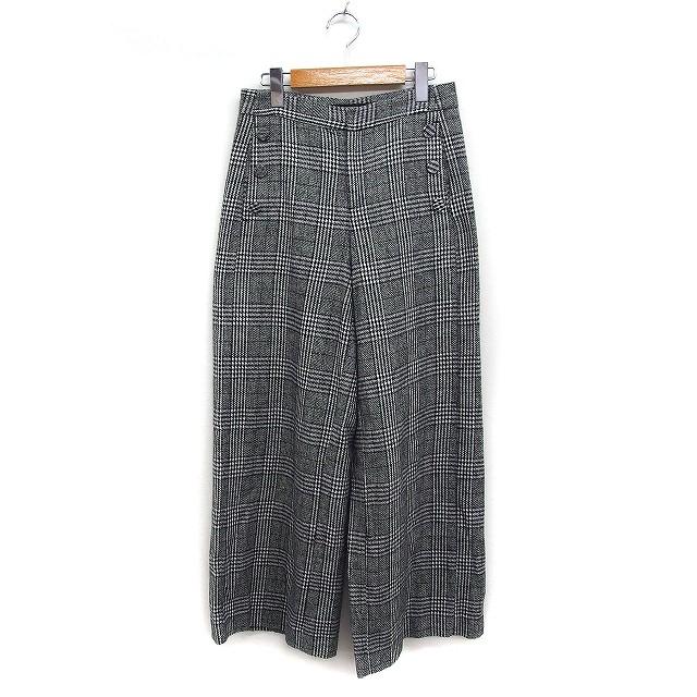 ザラ ベーシック ZARA BASIC グレンチェック ワイド パンツ フル