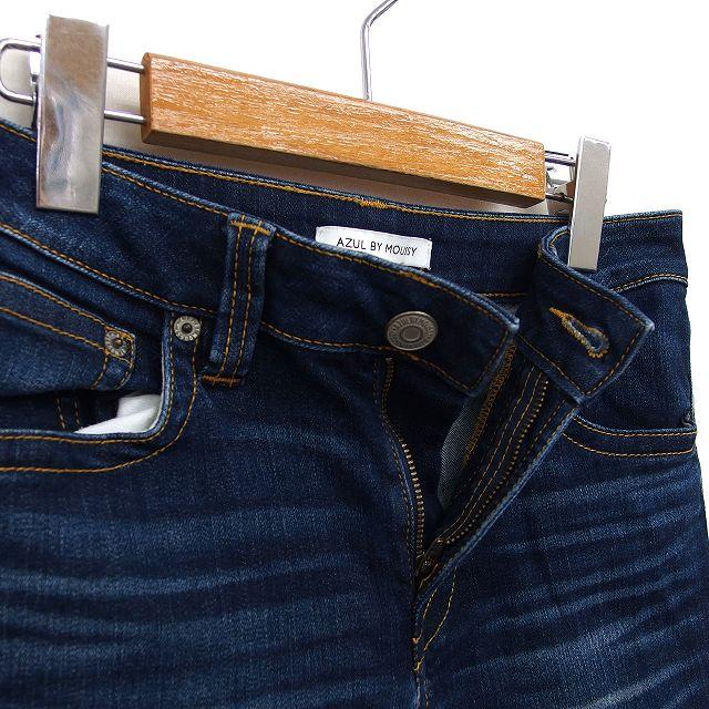 マウジー ストレート スキニー デニム パンツ ネイビー きれいめ レディース マウジー ストレート スキニー デニム パンツ ネイビー きれいめ