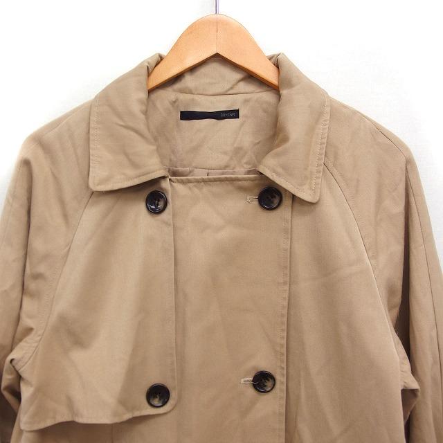 ヘザー Heather トレンチコート アウター ロング丈 無地 F ベージュ