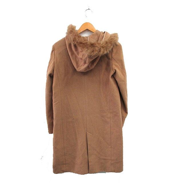 ビス ViS フード コート ロング ウール シンプル M ベージュ /KT4