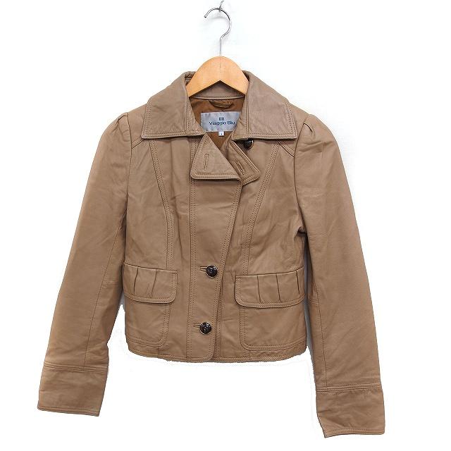 新品未使用 ビッキー viaggio Blu ヤギ革ジャン 表地：ヤギ革 裏地