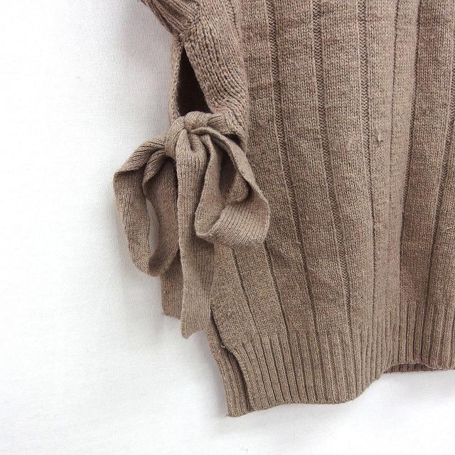 ダブルクローゼット w closet ニット ベスト ビスチェ リブ シンプル