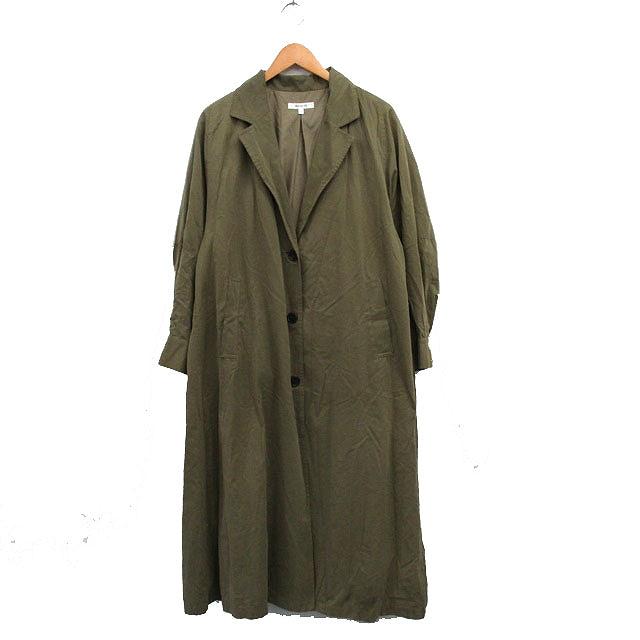 MOUSSY（マウジー） トレンチコート ロング シンプル 2 カーキ /KT21
