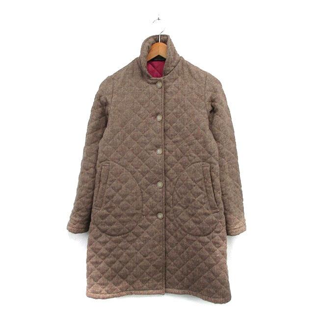 美品　トラディショナルウェザーウェア ロング キルティングコート ブラウン Traditional Weatherwear（トラディショナル ウェザーウェア） 【別注