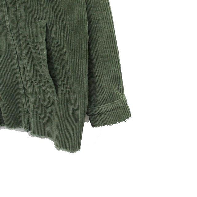 ZARA（ザラ） コーデュロイ ジャケット コットン シンプル S グリーン